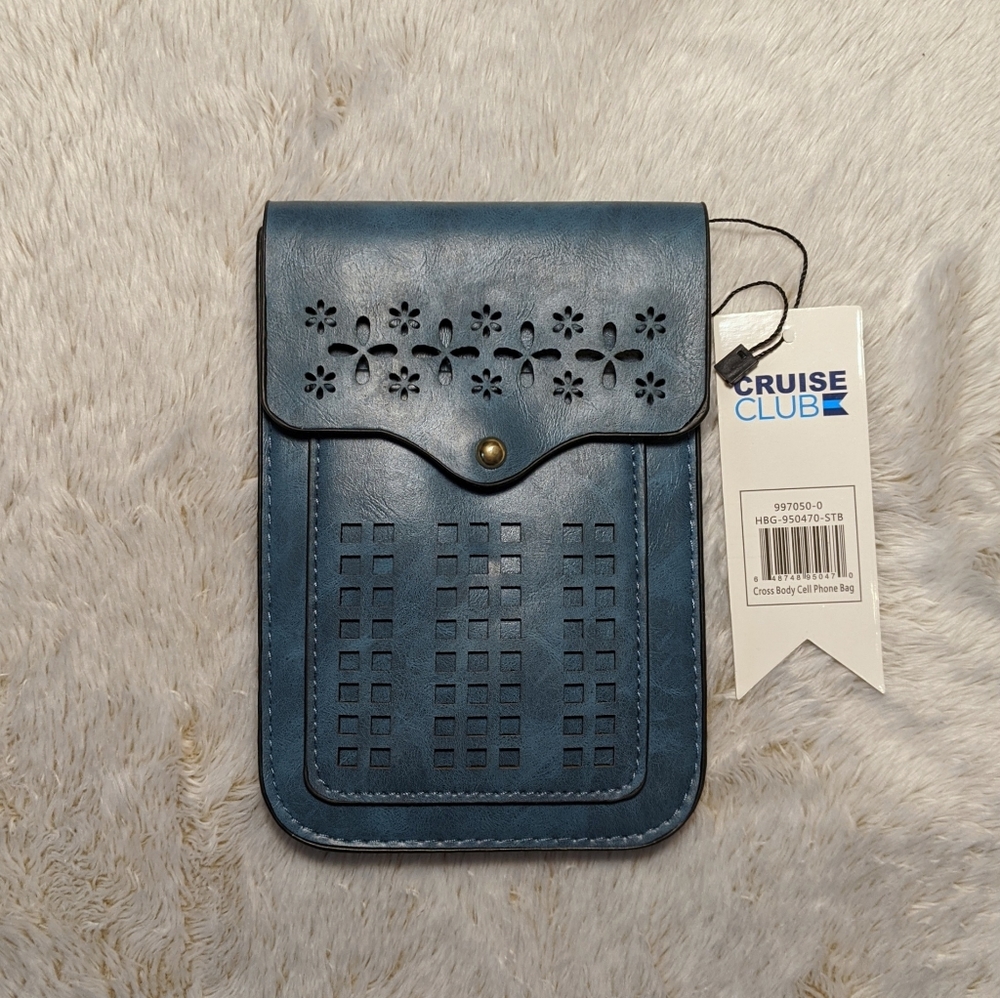 Cruise Club Stone Blue Cross Body Cell Phone Bag